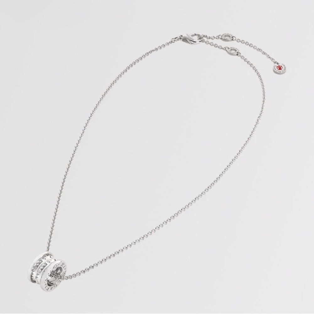 Elegant STERLING SILVER Necklace with Crystal Accents